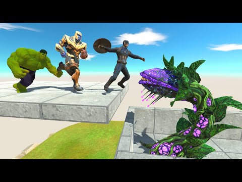 Monster Plant Jump Challenge - Animal Revolt Battle Simulator