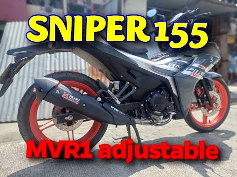 SNIPER 155 || MVR1 MUFFLER FULLY ADJUSTABLE || SOUND CHECK AND REVIEW ||