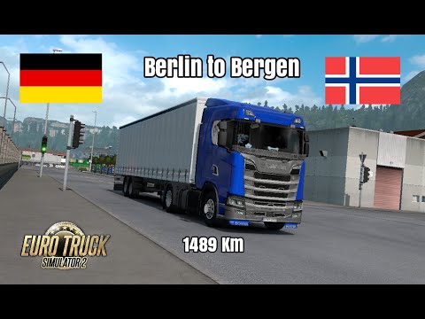 Euro Truck Simulator 2 [1.36]DLC - Timelapse Berlin(GR) to Bergen(NR) 1489KM