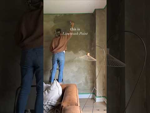 This is Limewash Paint #limewash #bauwerk #broadbean #livingroom
