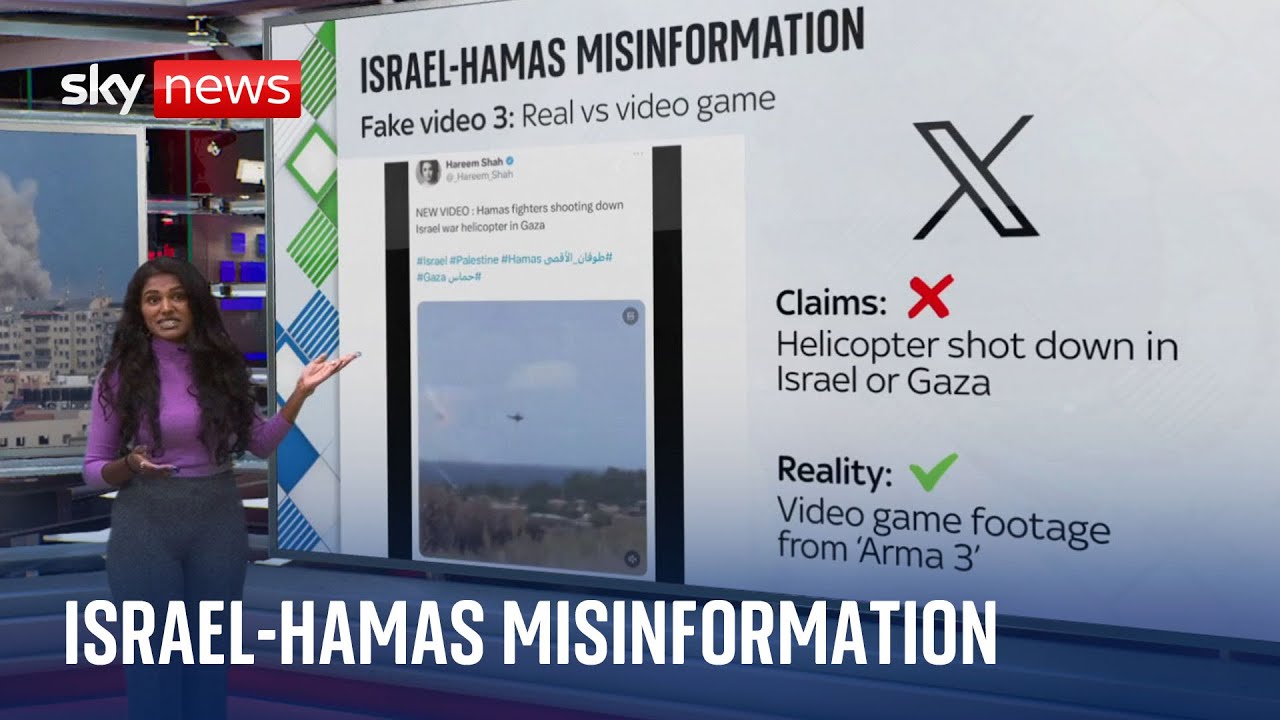 Israel-Hamas war: Fake conflict videos viewed millions of times on social media