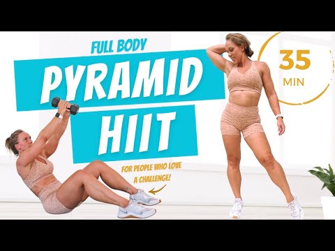 PYRAMID WORKOUT WITH WEIGHTS | Full Body Dumbbell HIIT