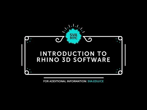 SVA Online - Introduction to Rhino 3D Software