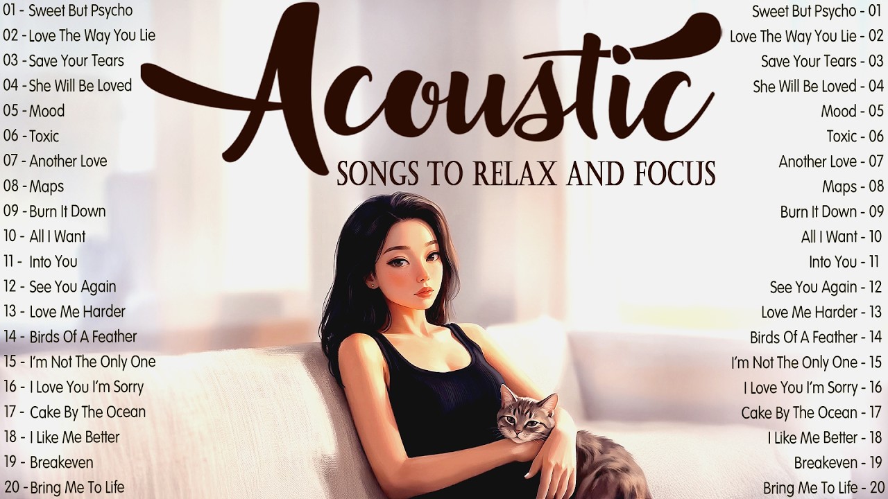 Acoustic Songs 2026 with Lyrics 🍃 Calm Acoustic Music for Study, Work & Deep Focus