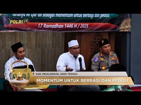 PERINGATI NUZULUL QURAN, POLRES PEKALONGAN GELAR SANTUNAN KEPADA KAUM DHUAFA