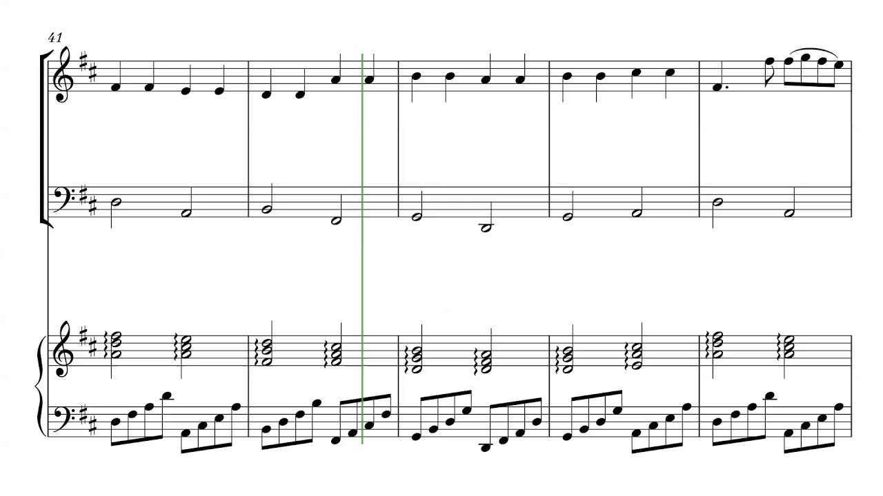 Canon in D for Violin, Cello and Piano // Sheet Music - Score