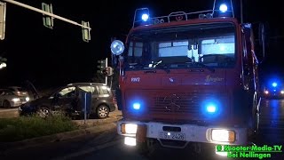 preview picture of video '[E] - UNFALL BEI NELLINGEN [OSTFILDERN] | PKW landet nach Kollision im Feld | RÜSTWAGEN VOR ORT'