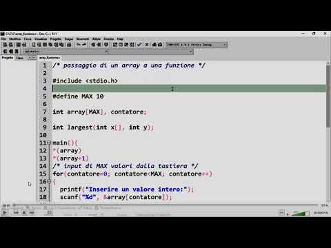 Linguaggio C - Come passare gli array alle funzioni con i puntatori