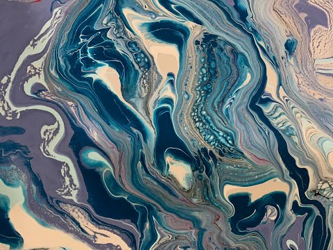 Swipe fluid art technique. Cell activator. Acrylic pour painting. Art tutorials. Video number 312.