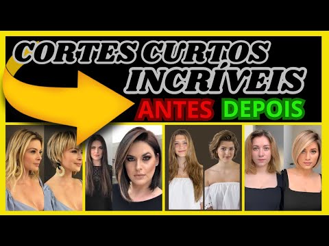 CORTES CURTOS FEMININOS INCRÍVEIS ANTES DEPOIS #cortecurtofeminino #cabelocurtofeminino