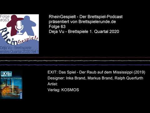 RheinGespielt Episode 63 - Déjà Vu Brettspiele erstes Quartal 2020 Teil 1