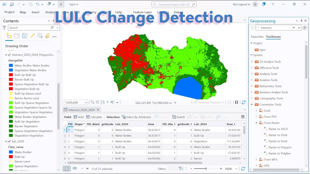 Land Use and Land Cover Change Detection in ArcGIS Pro | Step-by-Step Tutorial
