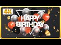 Black And Red Birthday Theme With Balloons And Confetti Background Video Loops HD 3 Hours