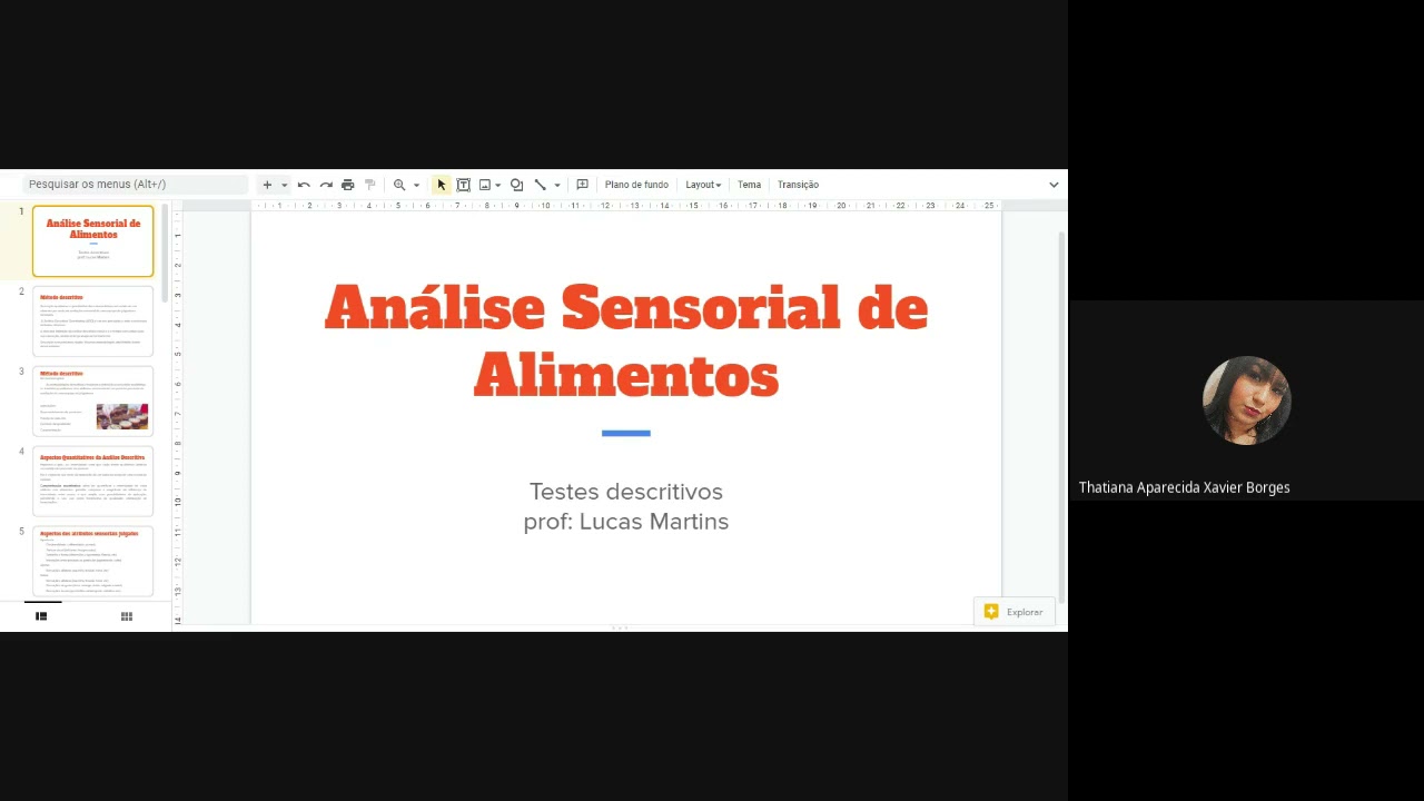 Aula 03 - Análise Sensorial de Alimentos - Métodos Descritivos