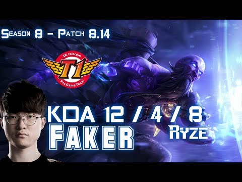SKT T1 Faker RYZE vs ZOE Mid - Patch 8.14 KR Ranked