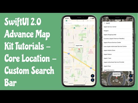 SwiftUI 2.0 Advance Map Kit Tutorials - Core Location - MVVM - Custom Search Bar - SwiftUI Tutorials