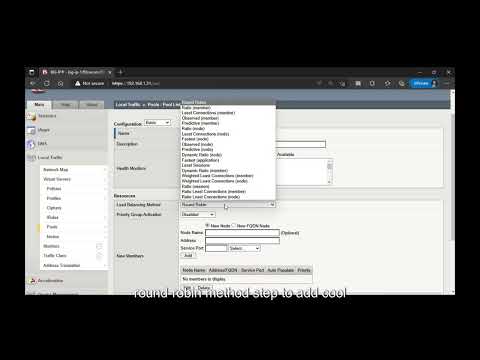 F5 Big-IP, How to Create Virtual Server for Load balancing 3 web servers