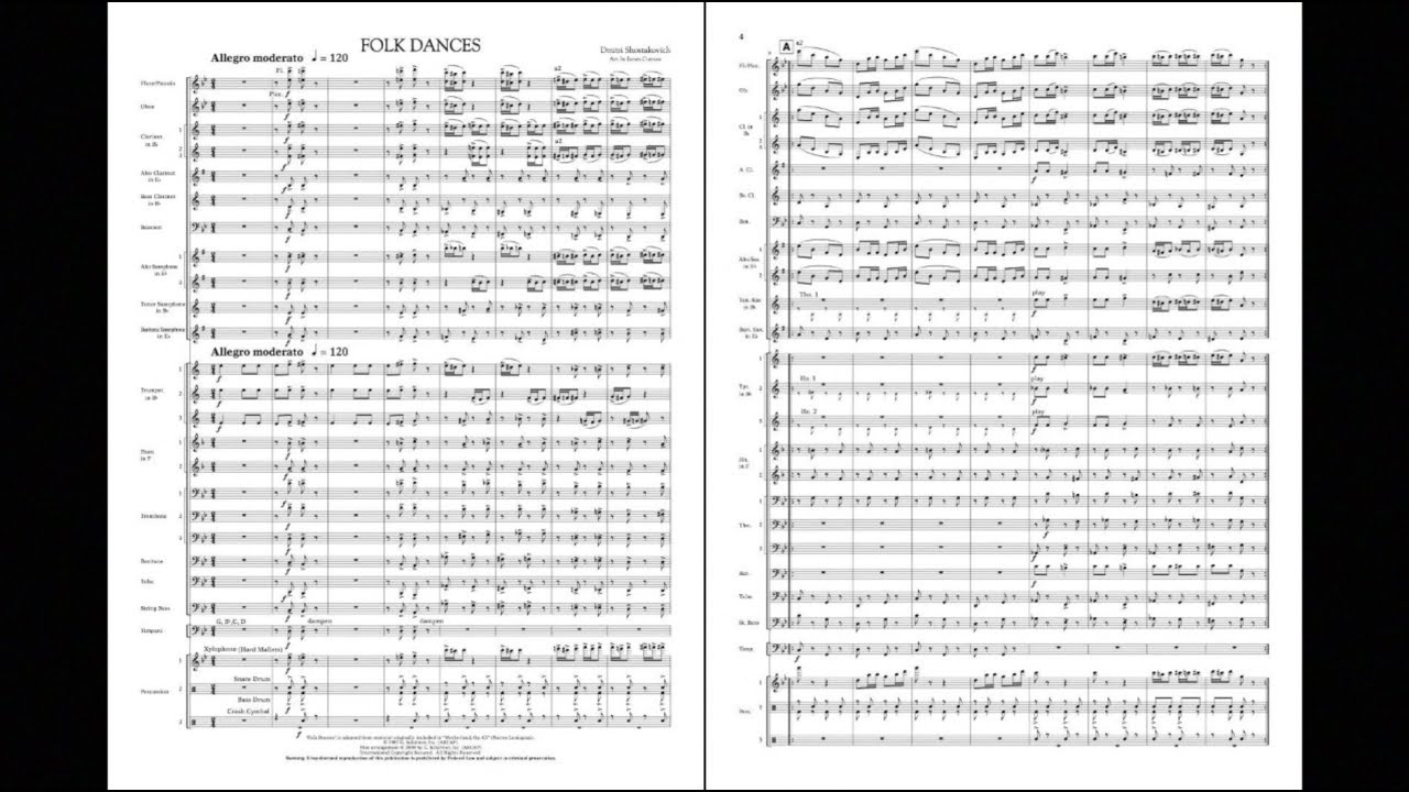 Folk Dances by Dmitri Shostakovich/arranged by James Curnow