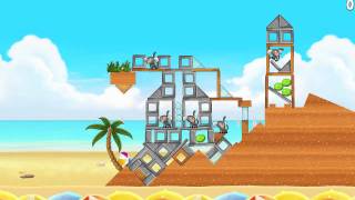 preview picture of video 'Angry Birds Rio Mac Game - Golden Fruit Walkthrough Melon Level 6-7'