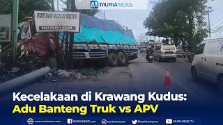 Download lagu Accident in Krawang, Kudus: Truck vs. APV Head-to-Head, 2 People Injured mp3