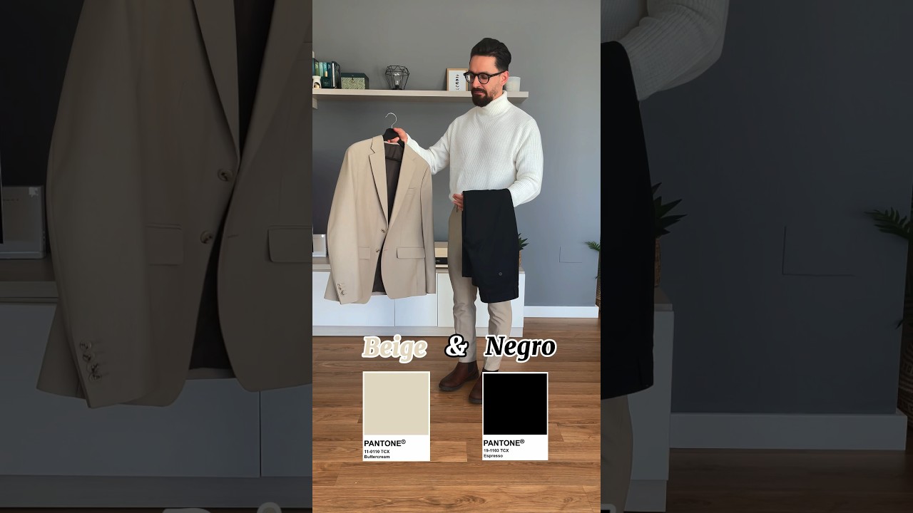Beige + Negro combinación perfecta  #consejosdemoda #fashion #moda #clothingstyle #modamasculina