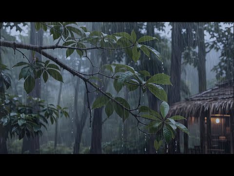 Soothing Rain Sounds Tonight on Forest Leaves, Perfect for Deep Sleep, Relax & Study