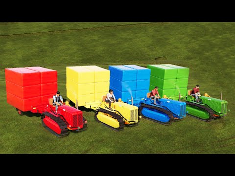 LAND OF MINI! HAY SILAGE BALING WITH COLORED FIAT 70c CRAWLERS |Farming Simulator 19