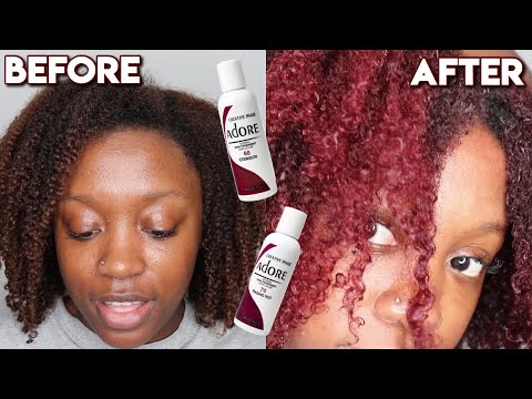 WATCH ME DYE MY NATURAL HAIR RED | Adore Raging Red +...