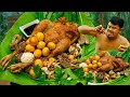 Chicken Fermented Recipe Cooking In Forest | Steam Chicken Fermented Lime Recipe.