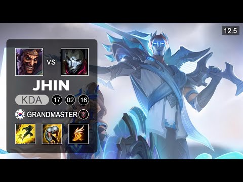Jhin ADC vs Draven - KR Grandmaster - Season 12 Patch 12.5