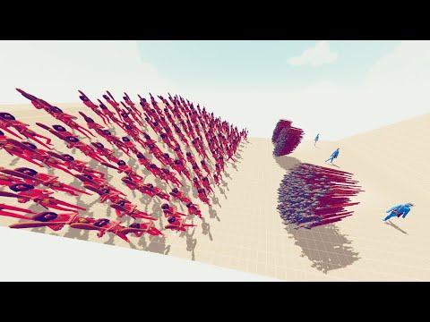 100x Clubbers VS 3x Spear Gods - Totally Accurate Battle Simulator