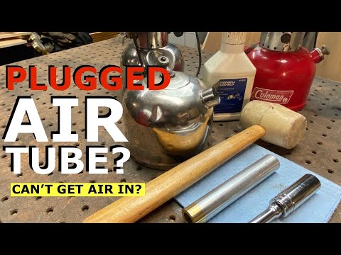 How to unplug the air tube in a Coleman Lantern // Restoring vintage Coleman lanterns