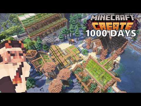 1000 Days FULL MOVIE | Minecraft Create Mod | EP 1-17