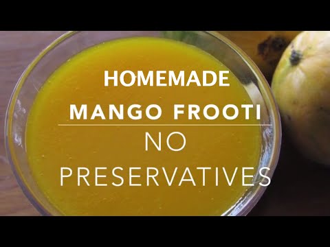 Mango Frooti Recipe - How To Make Mango Frooti At Home - Mango Fruity - Indian Mango Juice Recipes