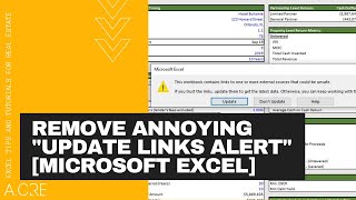 Permanently Remove "Update Links" Alert in Excel Workbooks