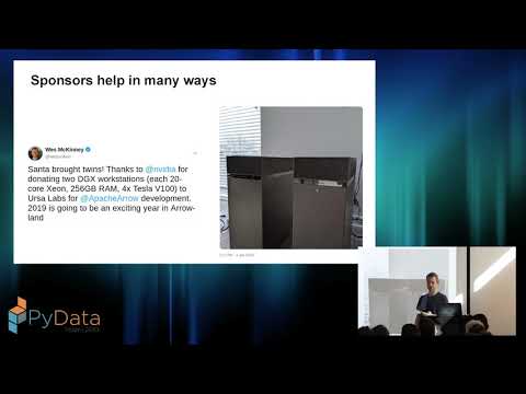 Wes McKinney: Ursa Labs and Apache Arrow in 2019 | PyData Miami 2019