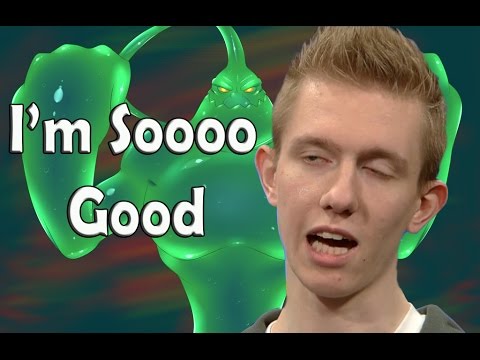 Froggen admires himself for a second