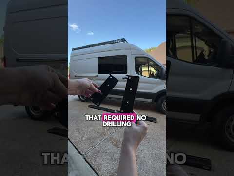 Installing running boards on a luxury Ford Transit campervan #vanbuild #shorts