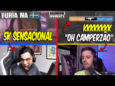 RAZAH TILTANDO COM O PALUH, 5K SENSACIONAL DO S3XYCAKE, FURIA NO MAJOR - MELHORES MOMENTOS LIVES R6