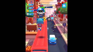 Talking Tom Hero Dash Blue Wave Angela Hit 30 Raccoons in One Run Funny Race Android Gameplay