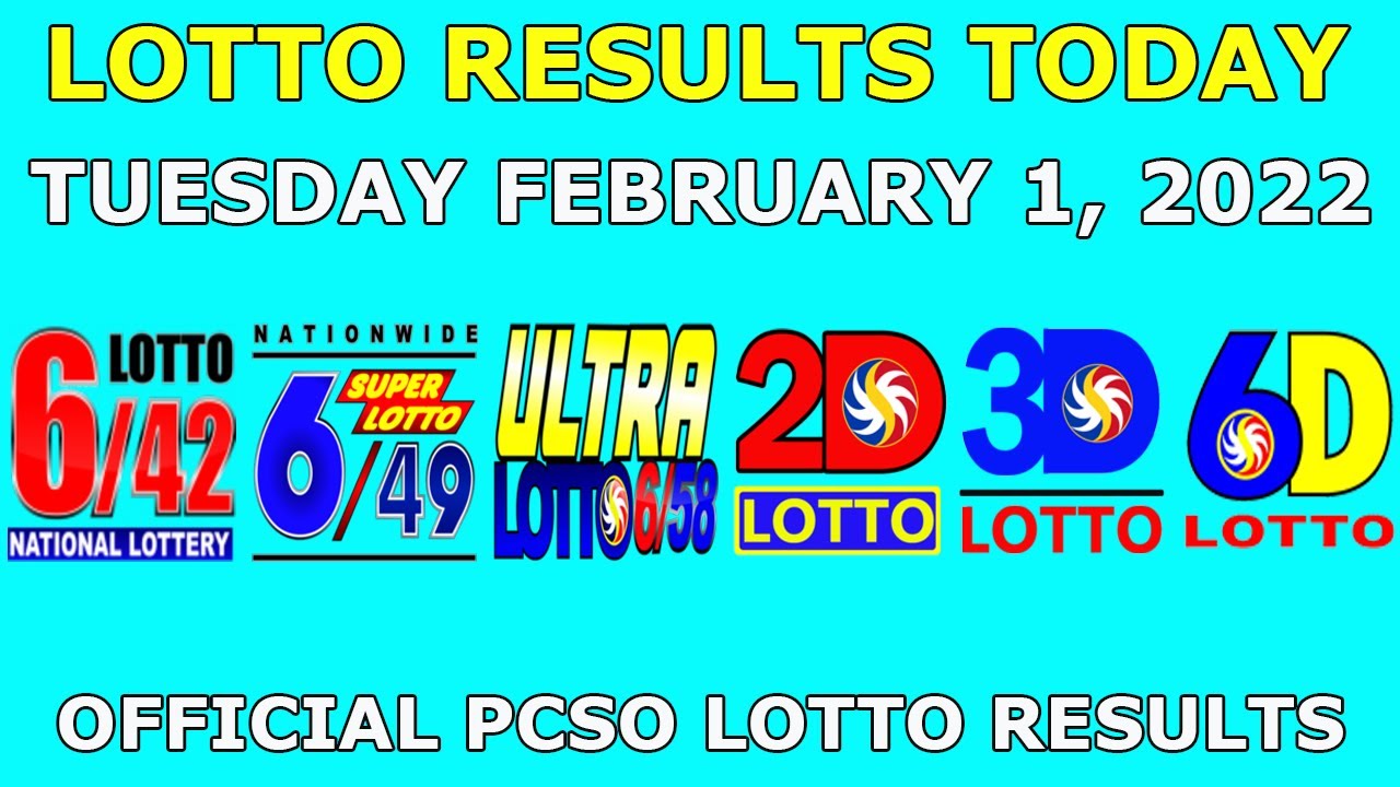 9pm Lotto Result February 1 2022 (Tuesday) PCSO Today