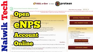 How to Register for Tier-1 NPS account online in NSDL || National Pension System eNPS account