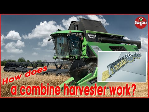 How does a combine harvester work? |C9000 combine Harvesting|