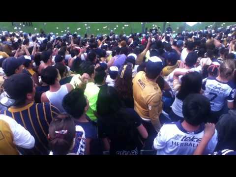 "Cruz Azul vs Pumas 26/04/2014 La Rebel Pasos al costado" Barra: La Rebel &bull; Club: Pumas