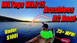 WLToys WL915 RTR Brushless RC Boat - First Run @ Otis Reservoir, MA