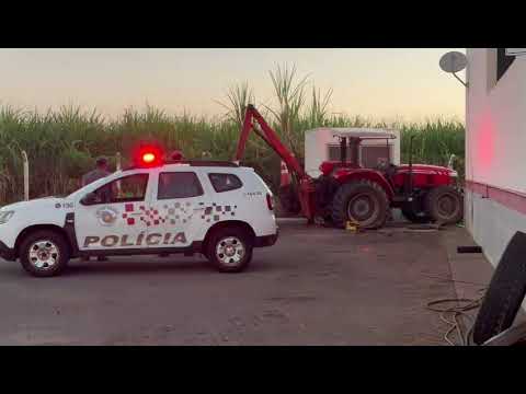Acidente com trator resulta na morte de borracheiro em borracharia no Paulistão, Rubinéia - SP