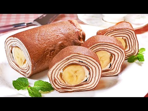 まるごとバナナチョコクレープChocolate banana roll crepe#StayHome and cook #WithMe