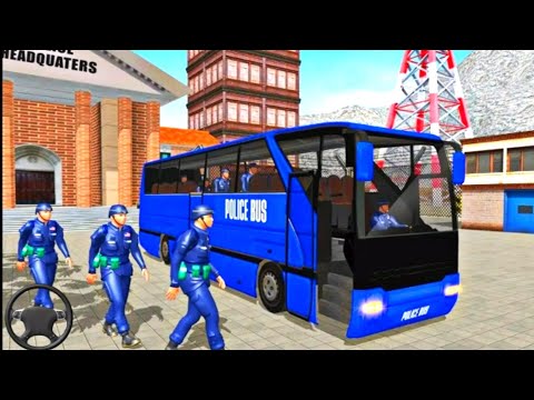 US Police off-road Coach Bus #8 - Uphill Driving Simulator New - Android Gameplay