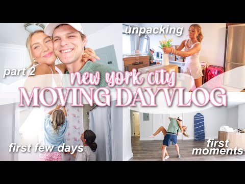 MOVING INTO OUR NYC APARTMENT!📦💖 | Part 2, Unpacking, Organizing, Moving Vlog | Lauren Norris