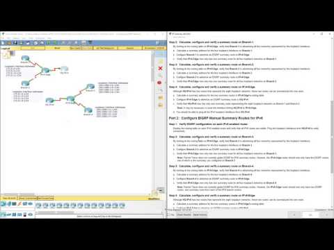 Lab 8.1.2.5 Packet Tracer - Configuring EIGRP Manual Summary Routes for IPv4 and IPv6
